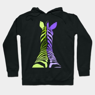 Colourful zebra digital illustration Hoodie